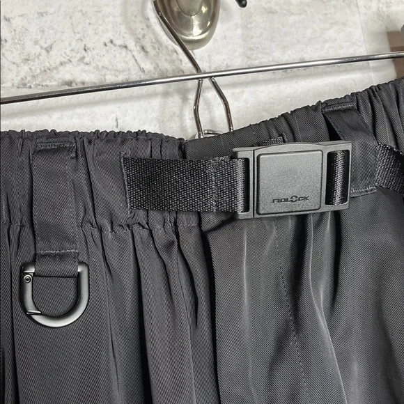 Y-3 black twill cargo pants